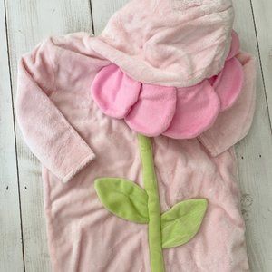 NWT Gymboree 0 3 6 mo Pink Flower Zip Sleep Sack Hooded Costume Baby Girls New